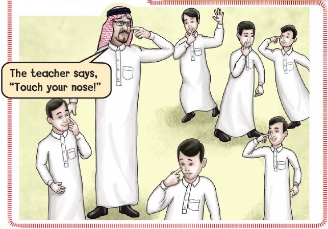 the teacher says